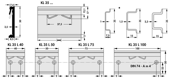 DIN RAIL adapter KL-35